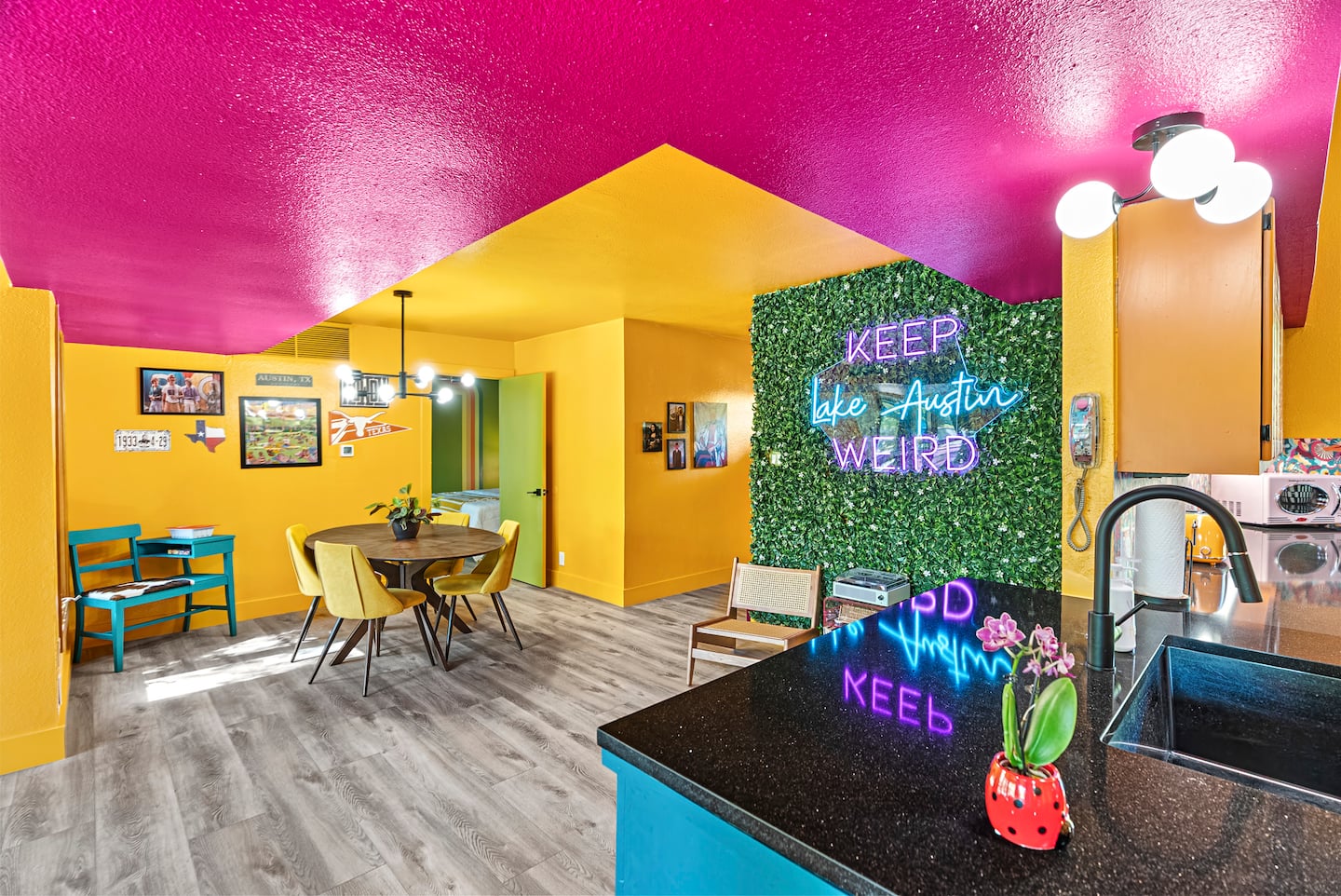 Bijou’s colorful interior with playful retro decor